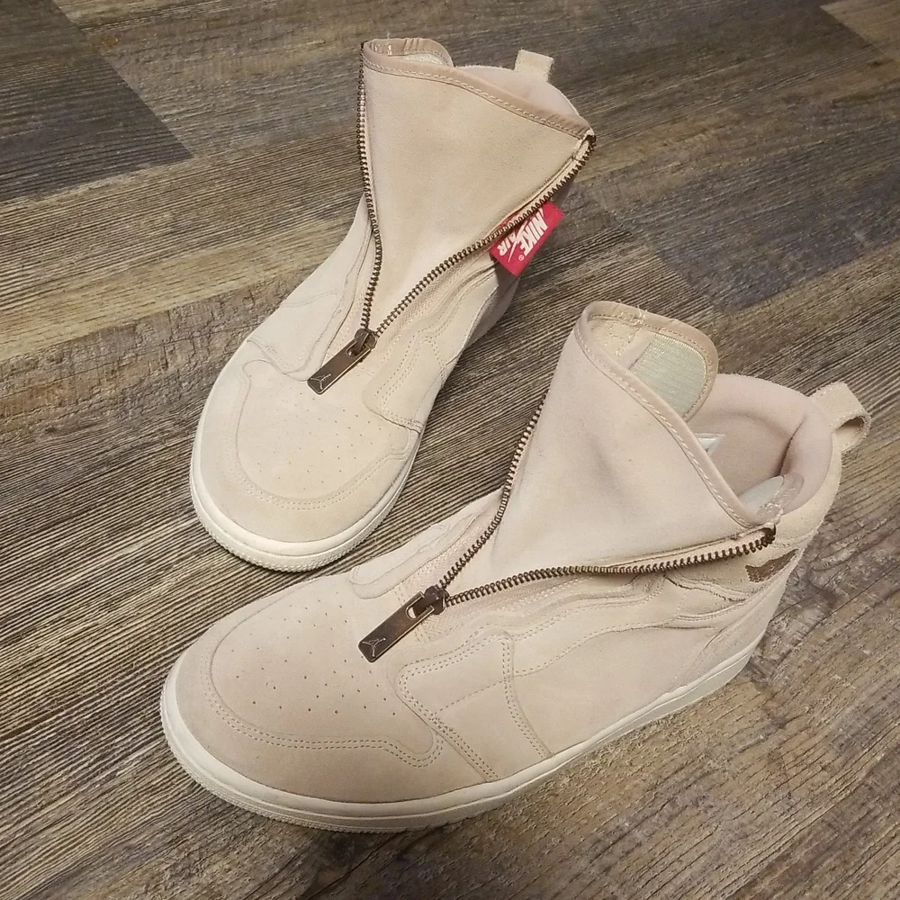 NIKE Air Jordan 10 Women Hightop Balarina Pink Suede Zip up EXCELLENT condition - Picture 13 of 17